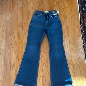 Abercrombie & Fitch Blue Flare Wide Leg Jeans